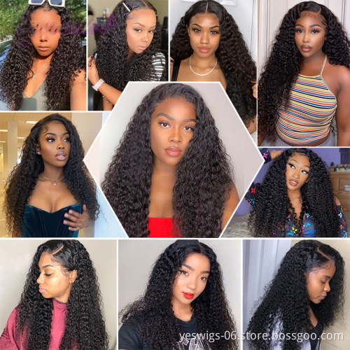 Cheap Raw Brazilian Kinky Curly Virgin Human Hair Hd Full Lace Front Wig Transparent Lace Frontal Wig Human Hair For Black Women